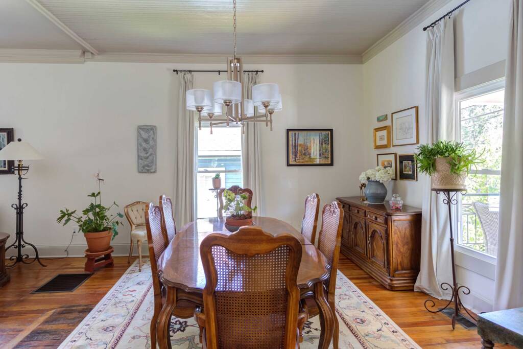 Historic Bungalow dining room after